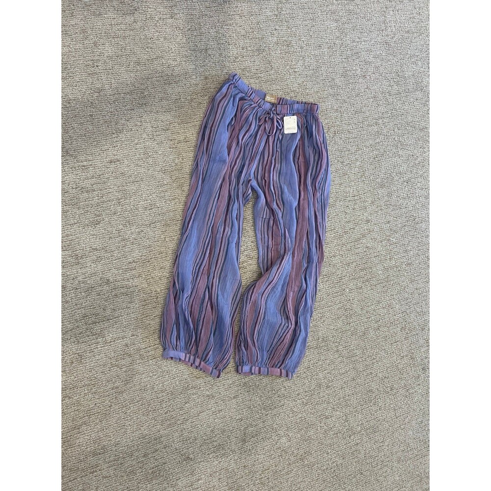 NWT Free People Playa Party Stripe Pants XS Lilac Combo - Picture 5 of 5